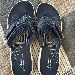Clarks Cloudsteppers Dark Blue Sandals